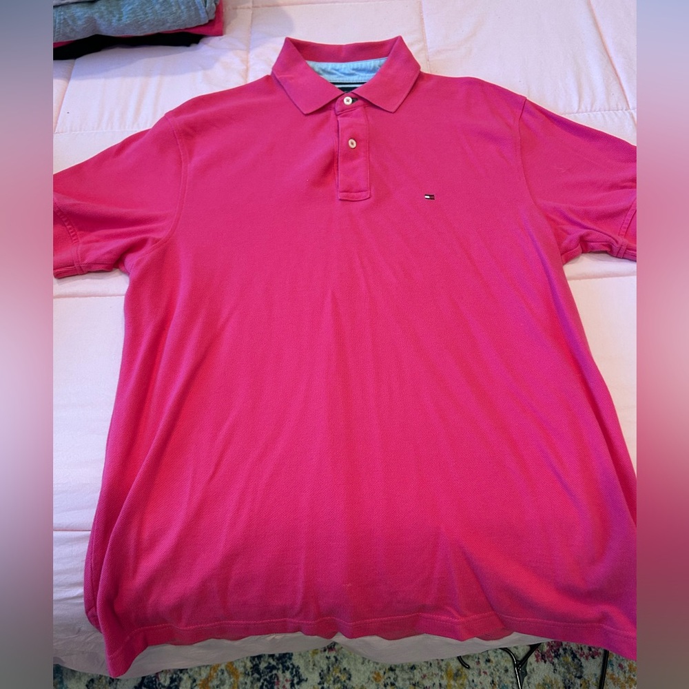Tommy Hilfiger Men's Pink Polo Shirt